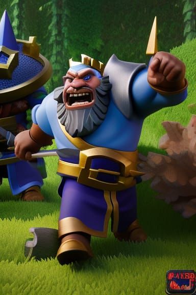 King Clash Royale: 3D Render by Pixar