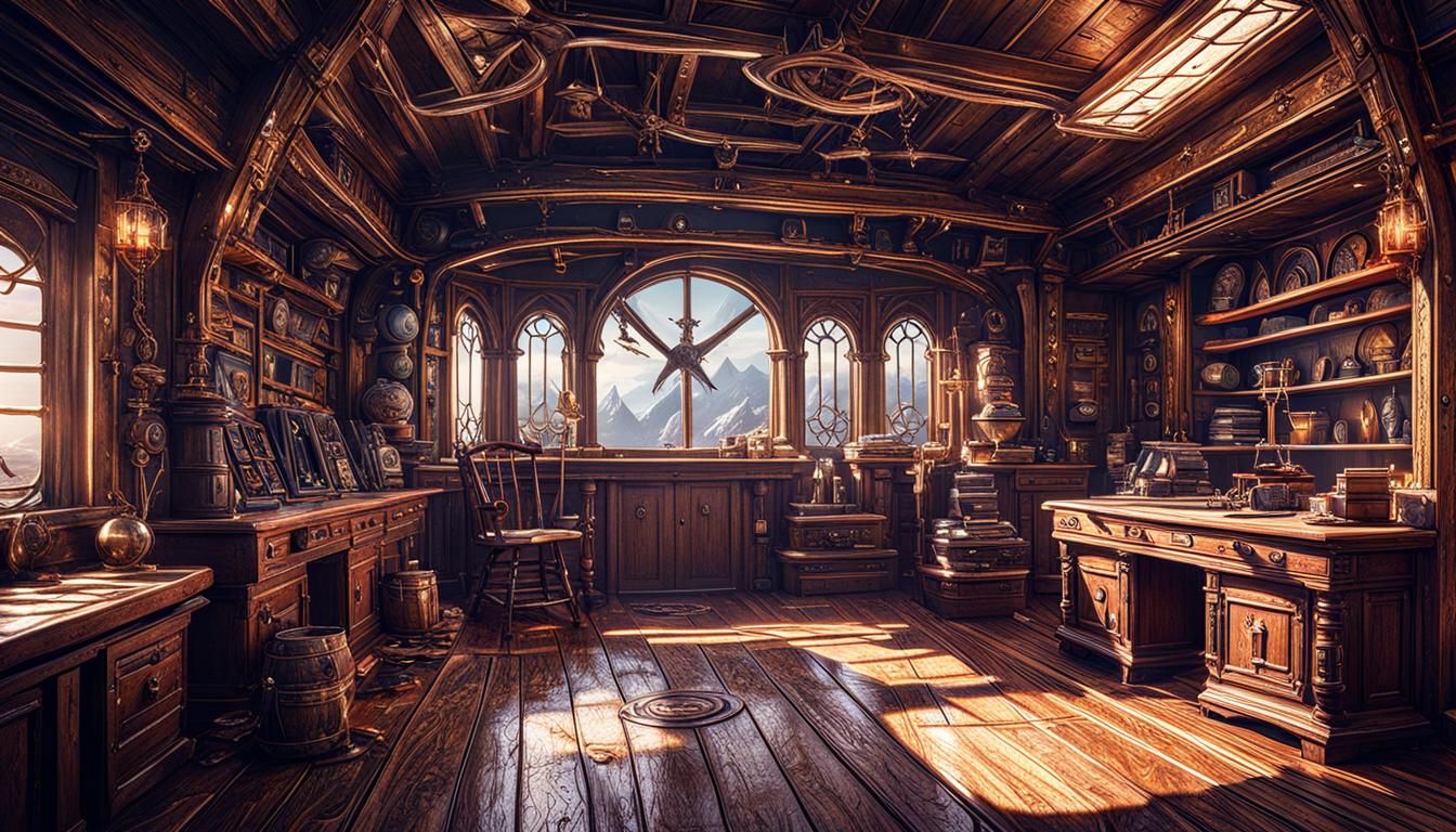 Fantastical Captain's Cabin Concept Art