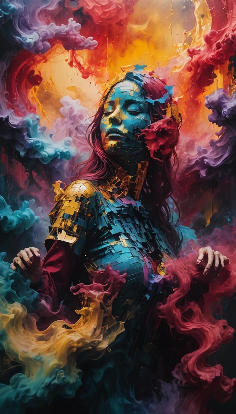 Melancholic Woman Dissolving into Wall: Byzantine Industrial...