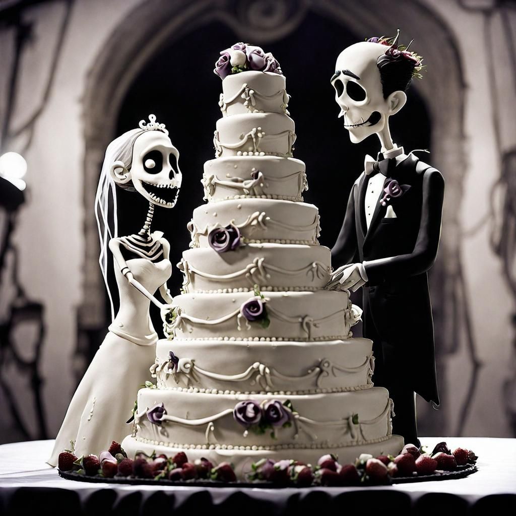 Wedding Cake With Dead Couple, Pixar Style