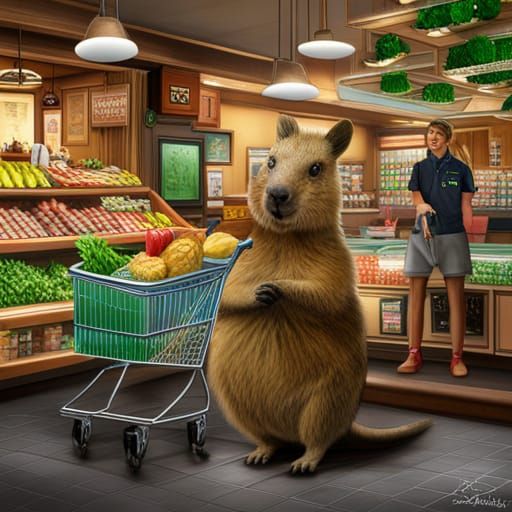 Quokka Shopping Spree with Kangaroo Cashier