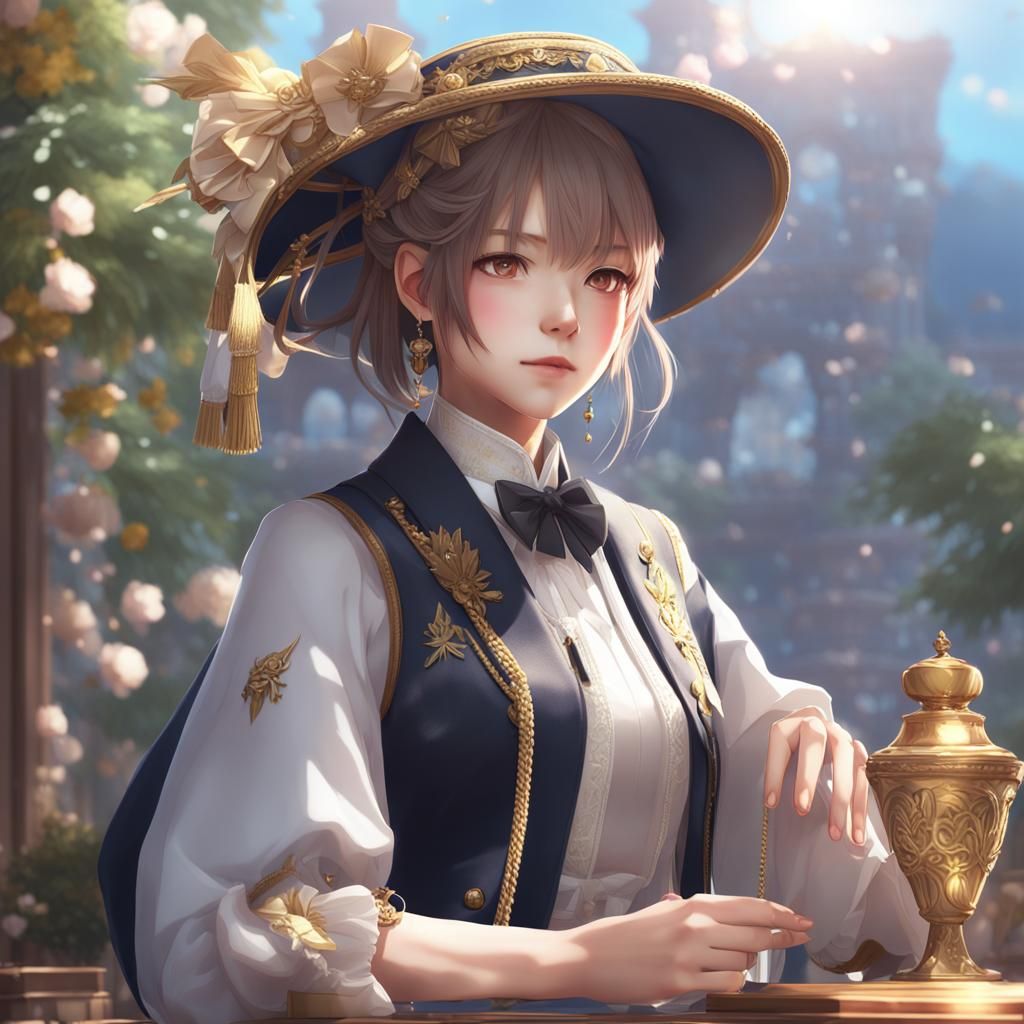 Detailed 3D Anime Art of a Rich Girl