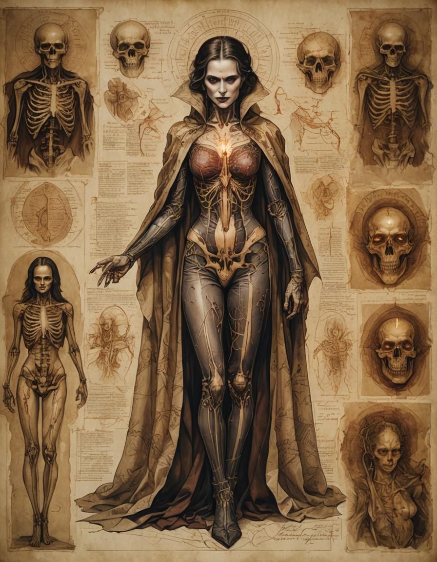 Vampire Transformation in Illuminated Manuscript Style