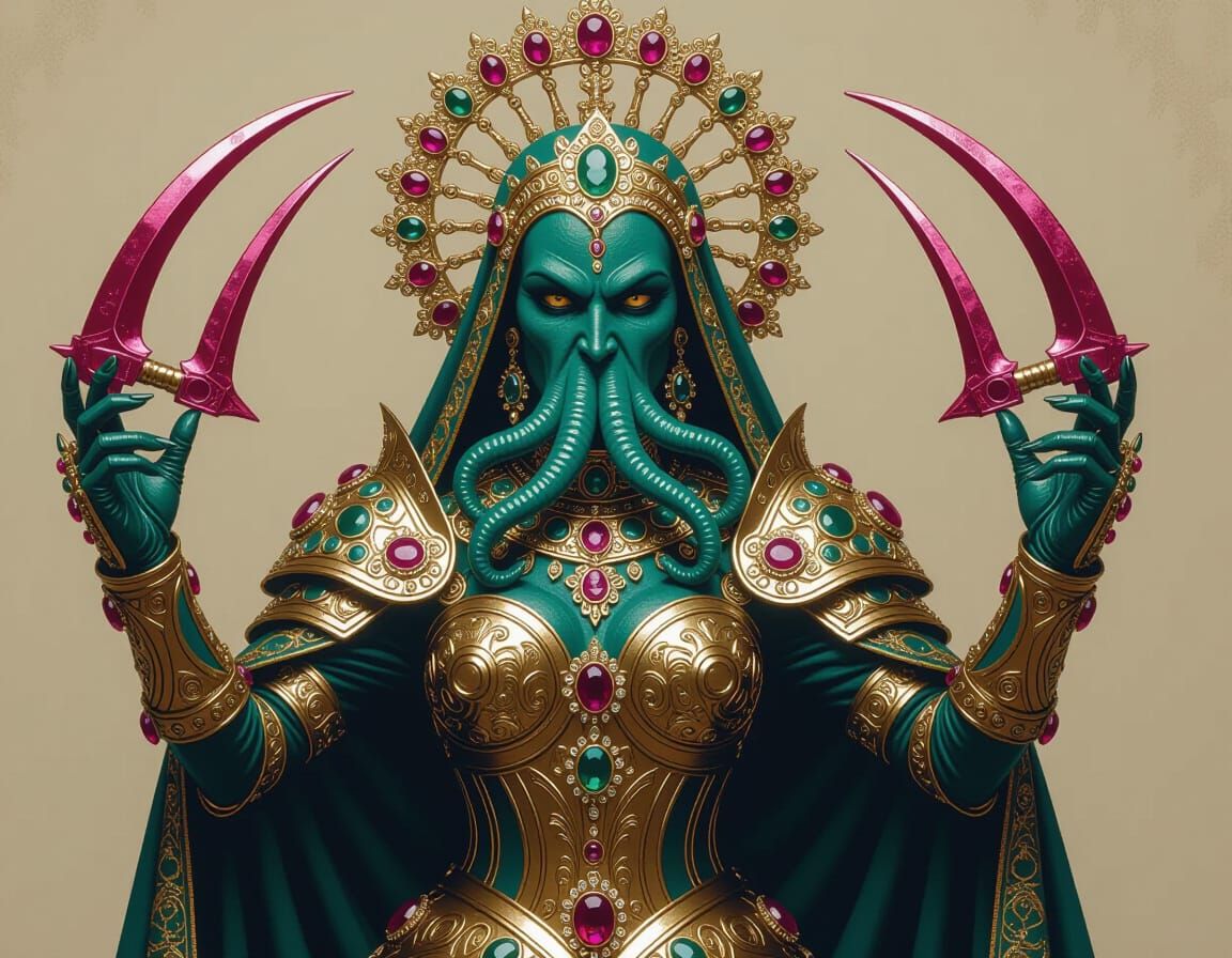Cthulhu Madonna in Ornate Armor