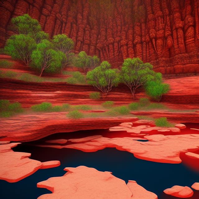 Karijini National Park: A Detailed Matte Painting