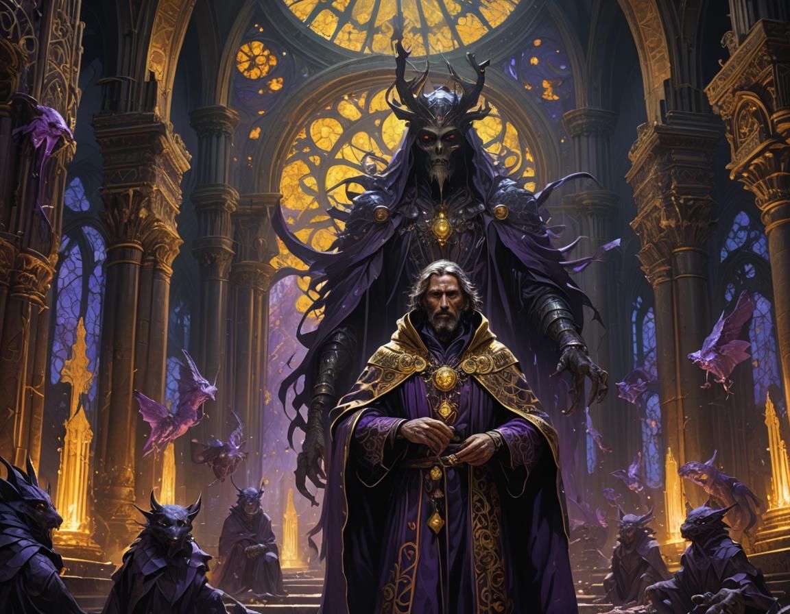 Dark Fantasy Ritual in Abandoned Cathedral