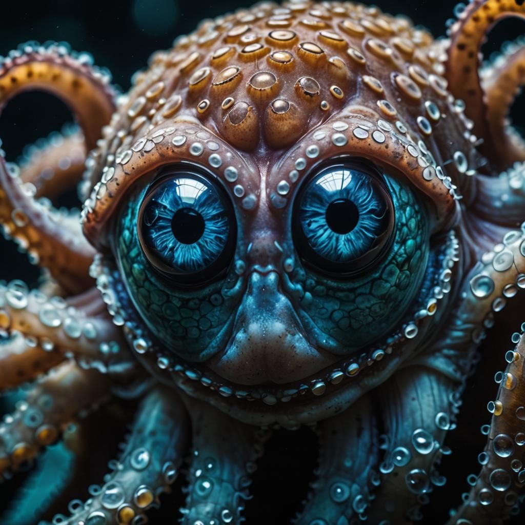 Octopus blue eyes