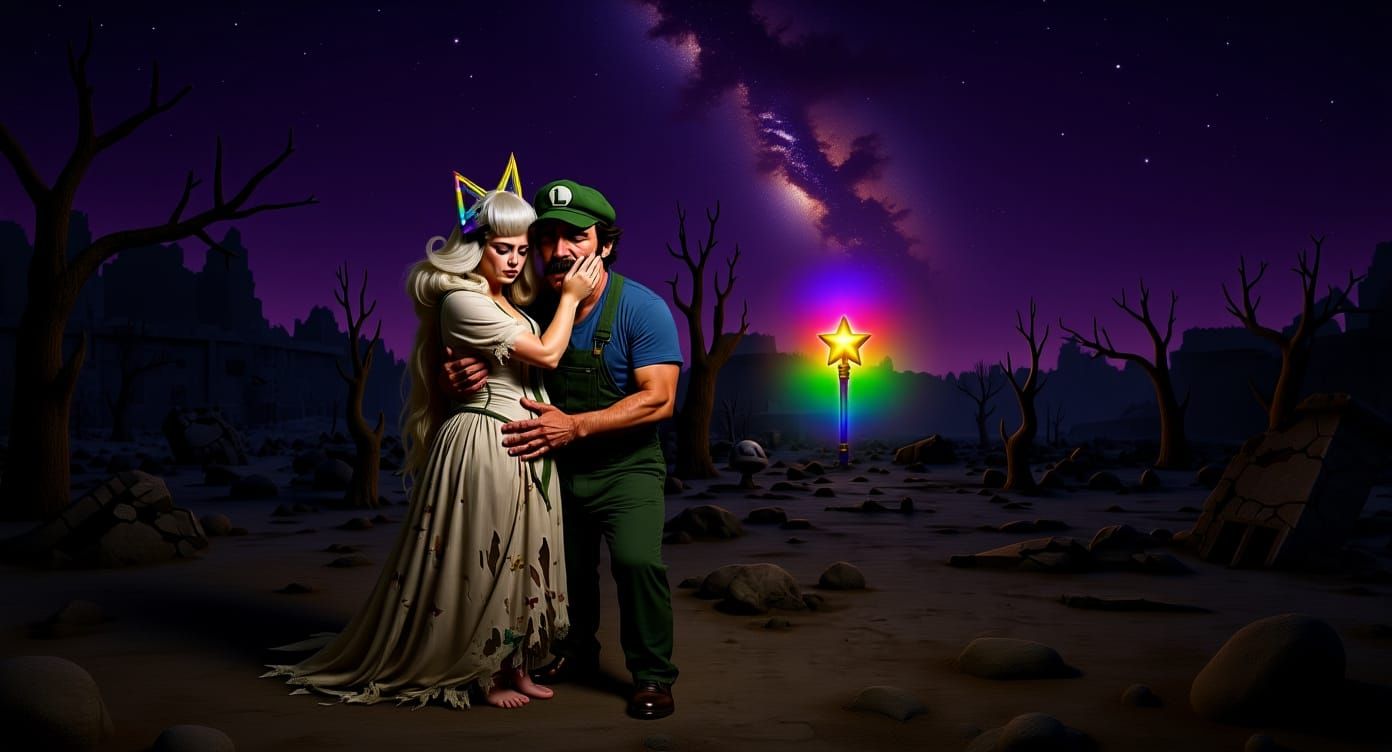 Tearful Luigi and Pregnant Wife Search for Star Rod in Ruine...
