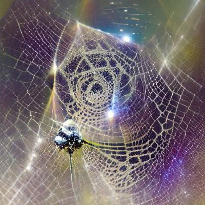 Celestial Spiderweb in Space