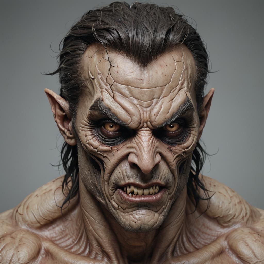 Hyperrealistic Handsome Boogeyman Portrait