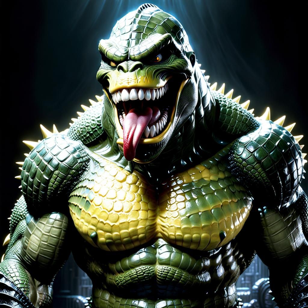 Killer Croc as Homer Simpson