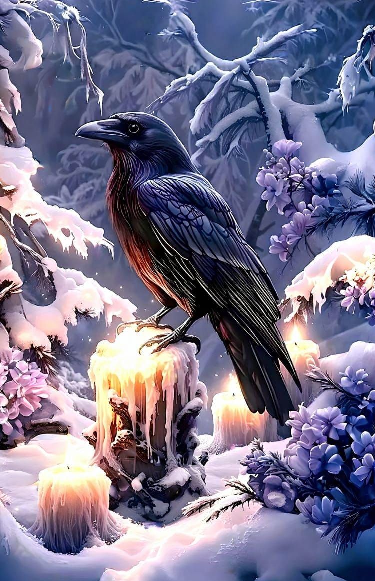 Detailed 3D Render of a Raven