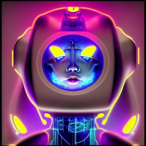Robots Dream of Electric Sheep in Neon Sci-Fi