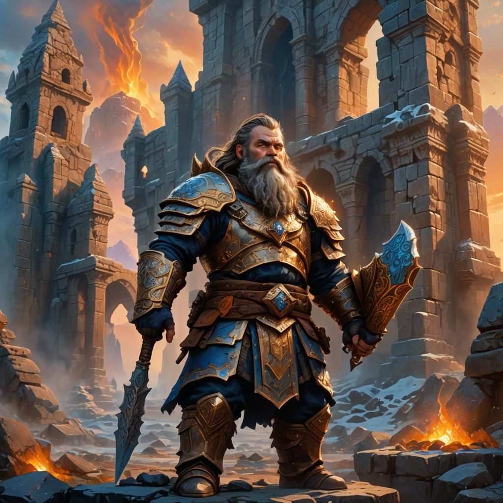 Battle Dwarf Warrior in Mystic Ruins