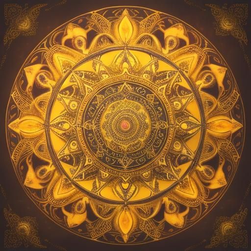 Meditative Figure in Golden Light: Spiritual Art