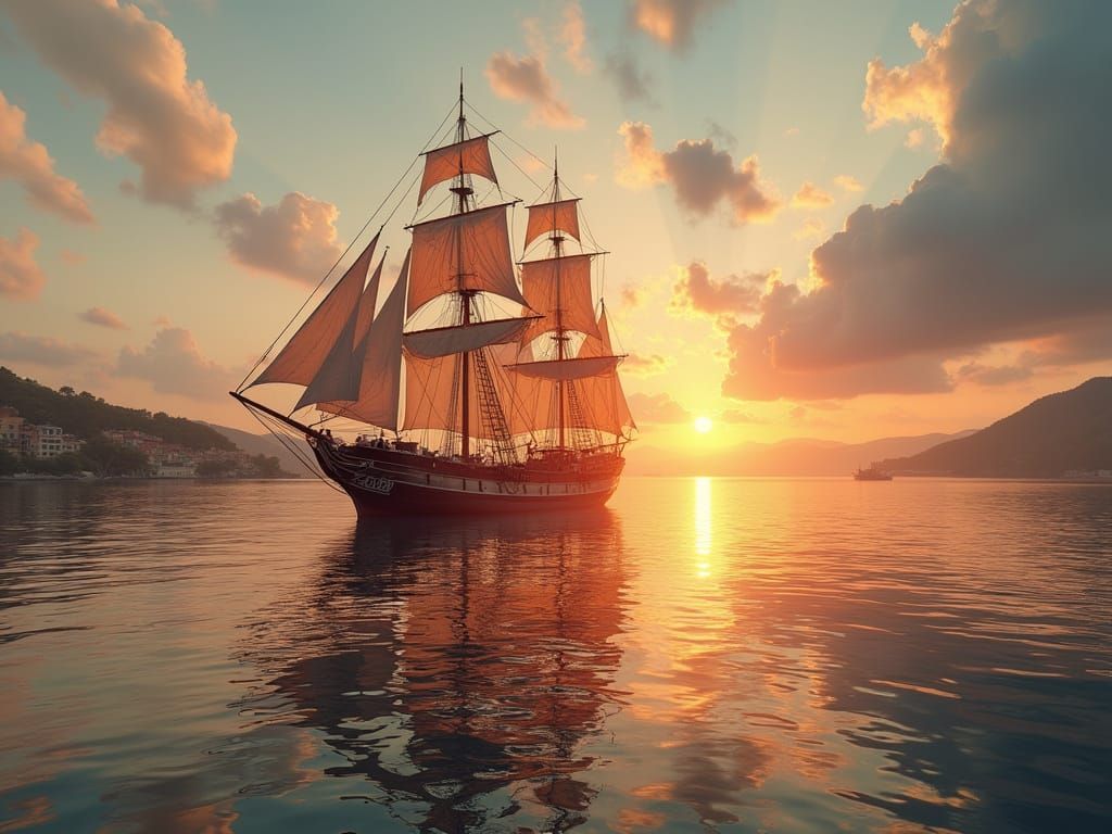 A Boat in Sunset....