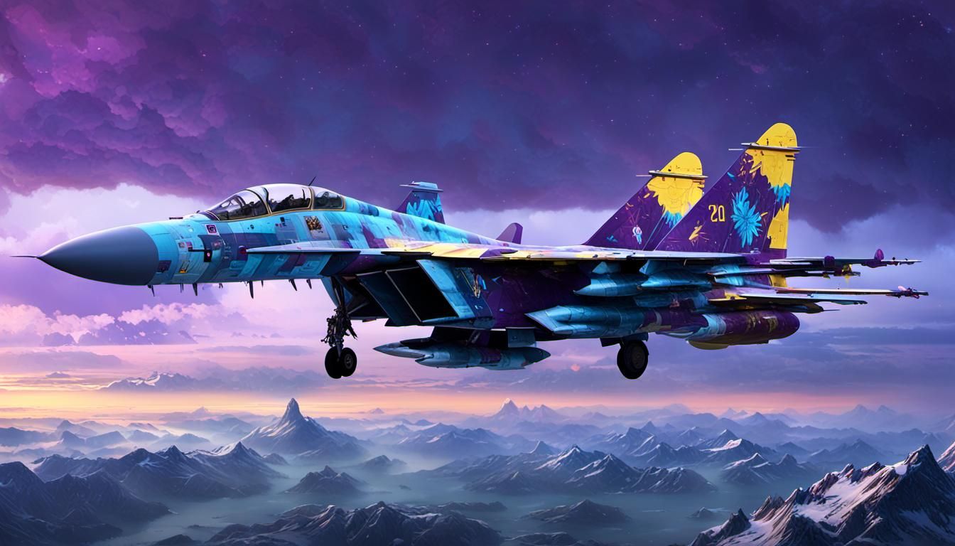 Sukhoi Su-27 Dark Fantasy Concept Art