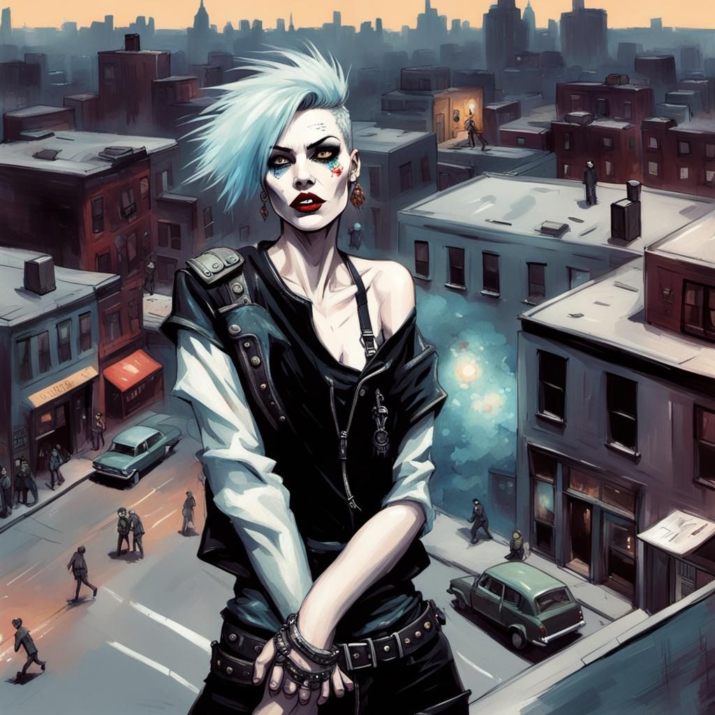 Soviet Sci-Fi Punk Supermodel in Greenwich Village