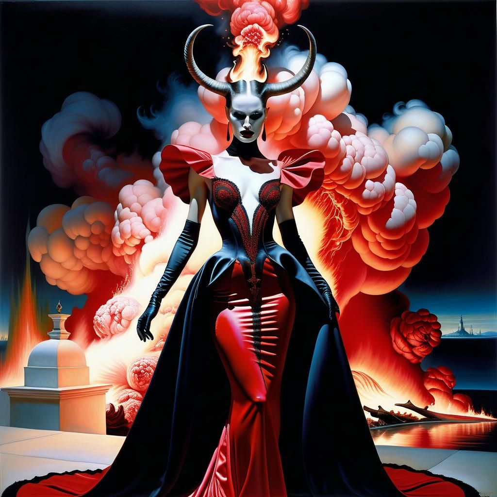 High Fashion Demon in Exploding Hellscape