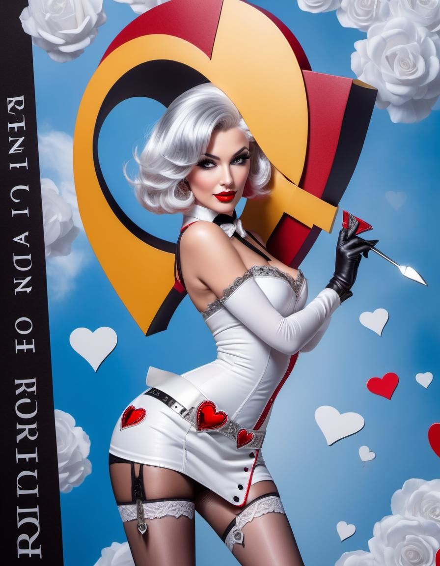 Pinup Girl on Ace Card: Hyperrealistic Masterpiece