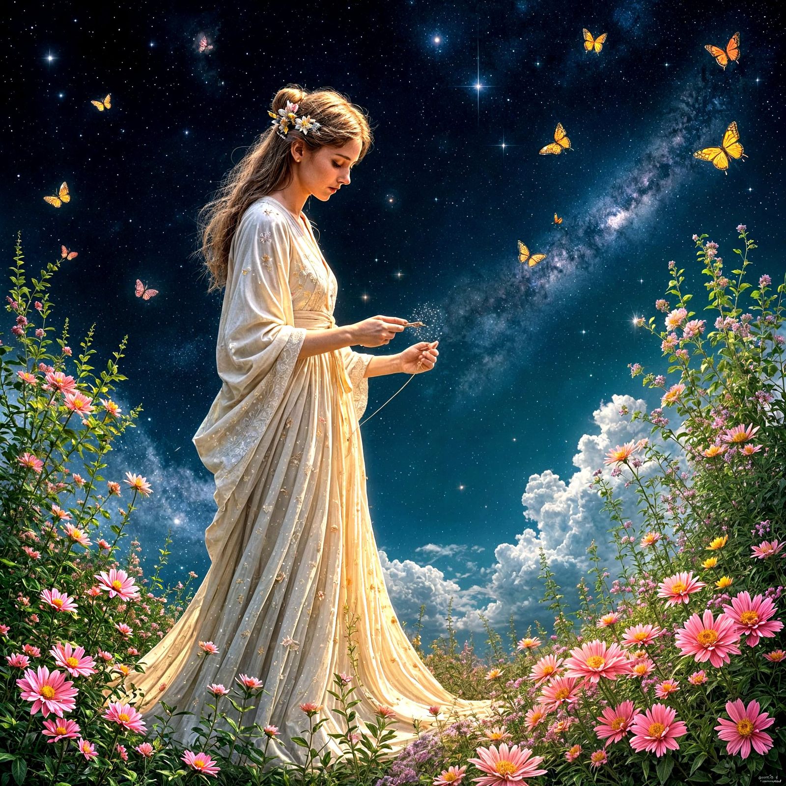 Celestial Gardener in Cosmic Bloom