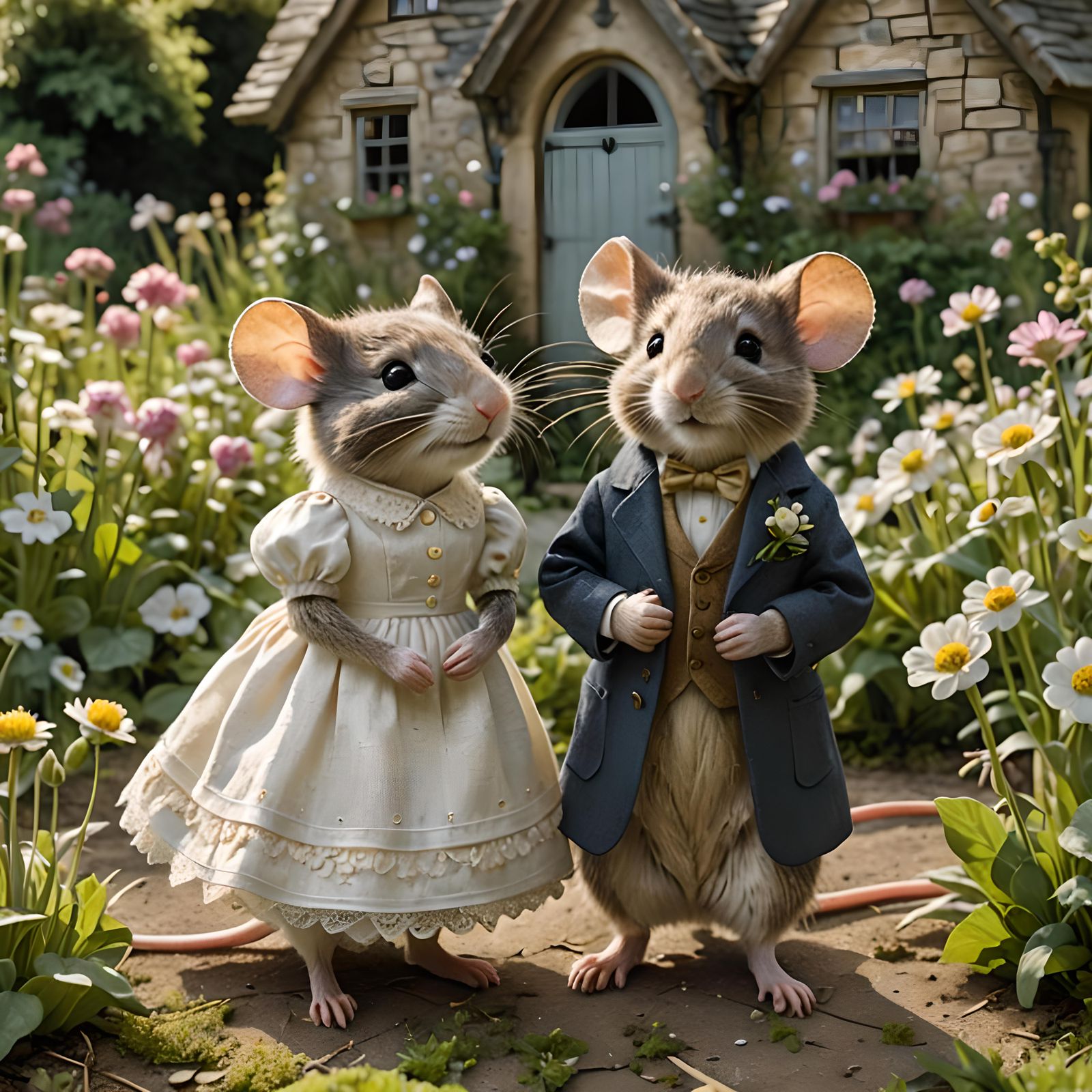 Charming Mouse Couple in Love