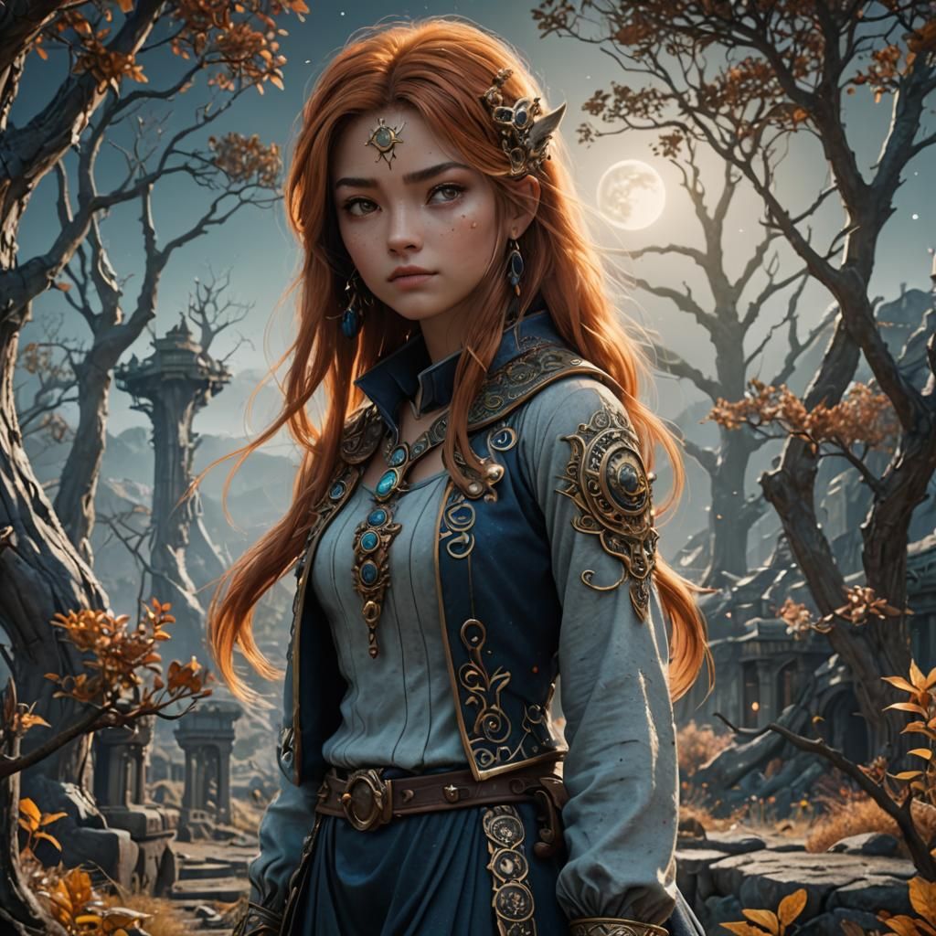 Fantasy Moon Fox Digital Concept Art in 8K