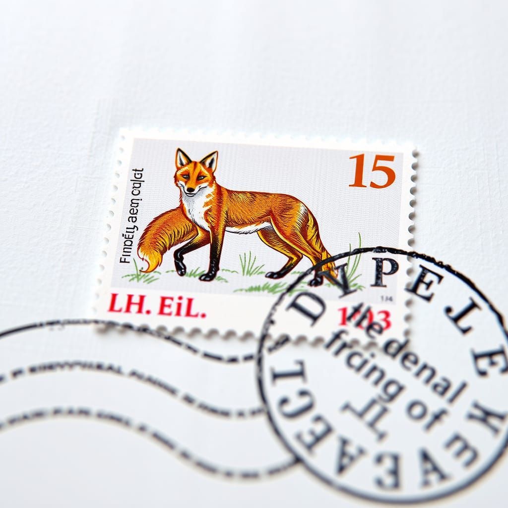 Eire Republic Fox Postage Stamp on Envelope