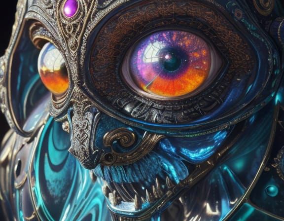 Microscopic Tardigrade in Golden Hour Grunge Oil Textures