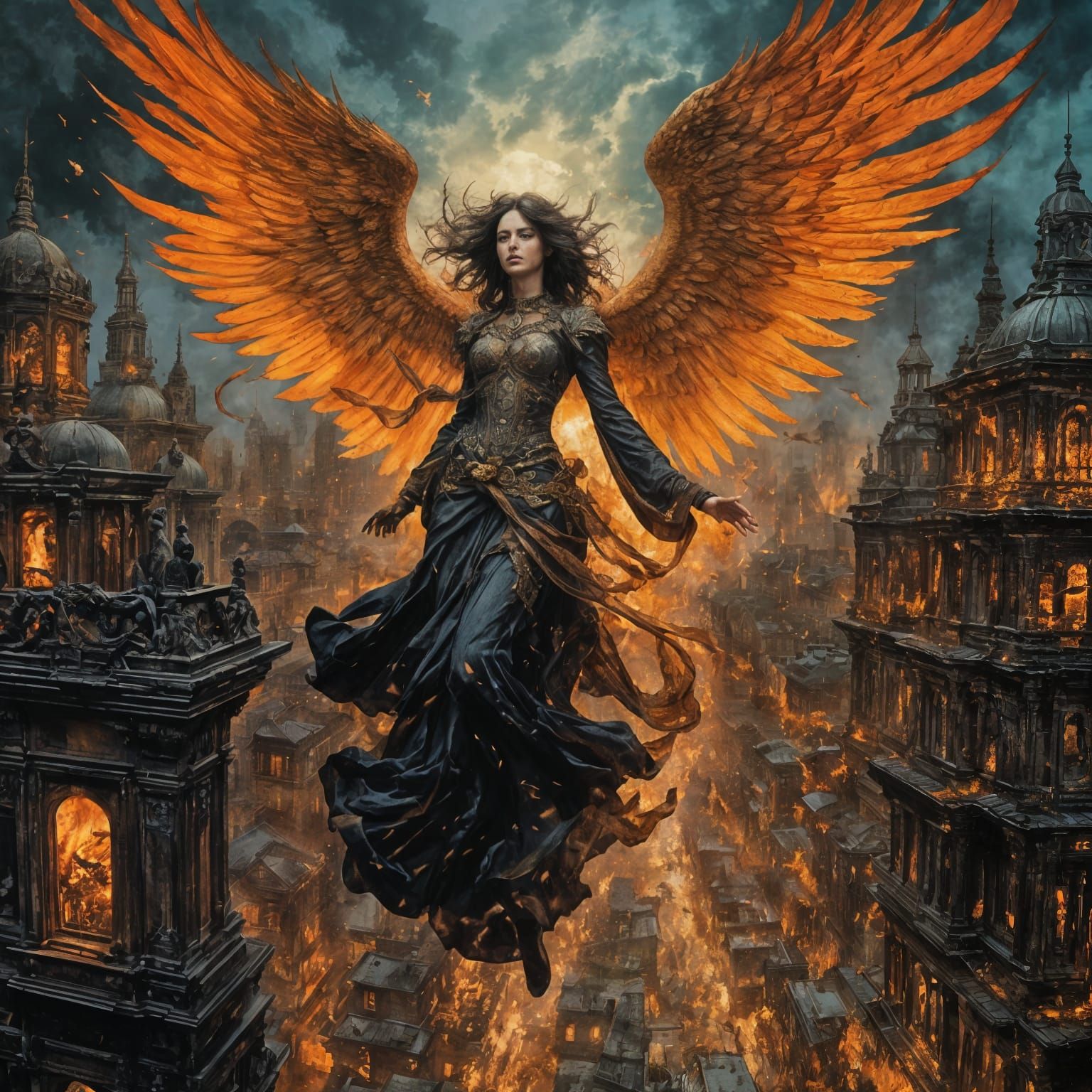 Angel of Death Descends Amidst Fire