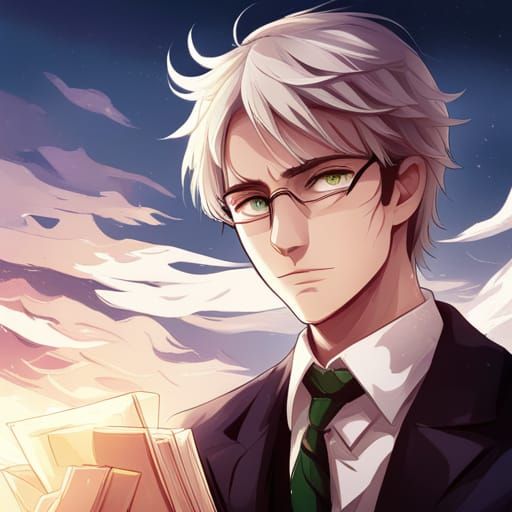 Dark Academia Slytherin Aesthetic in Anime Style