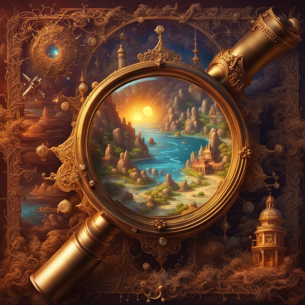 Treasure Map with Diamonds and Cosmic Details