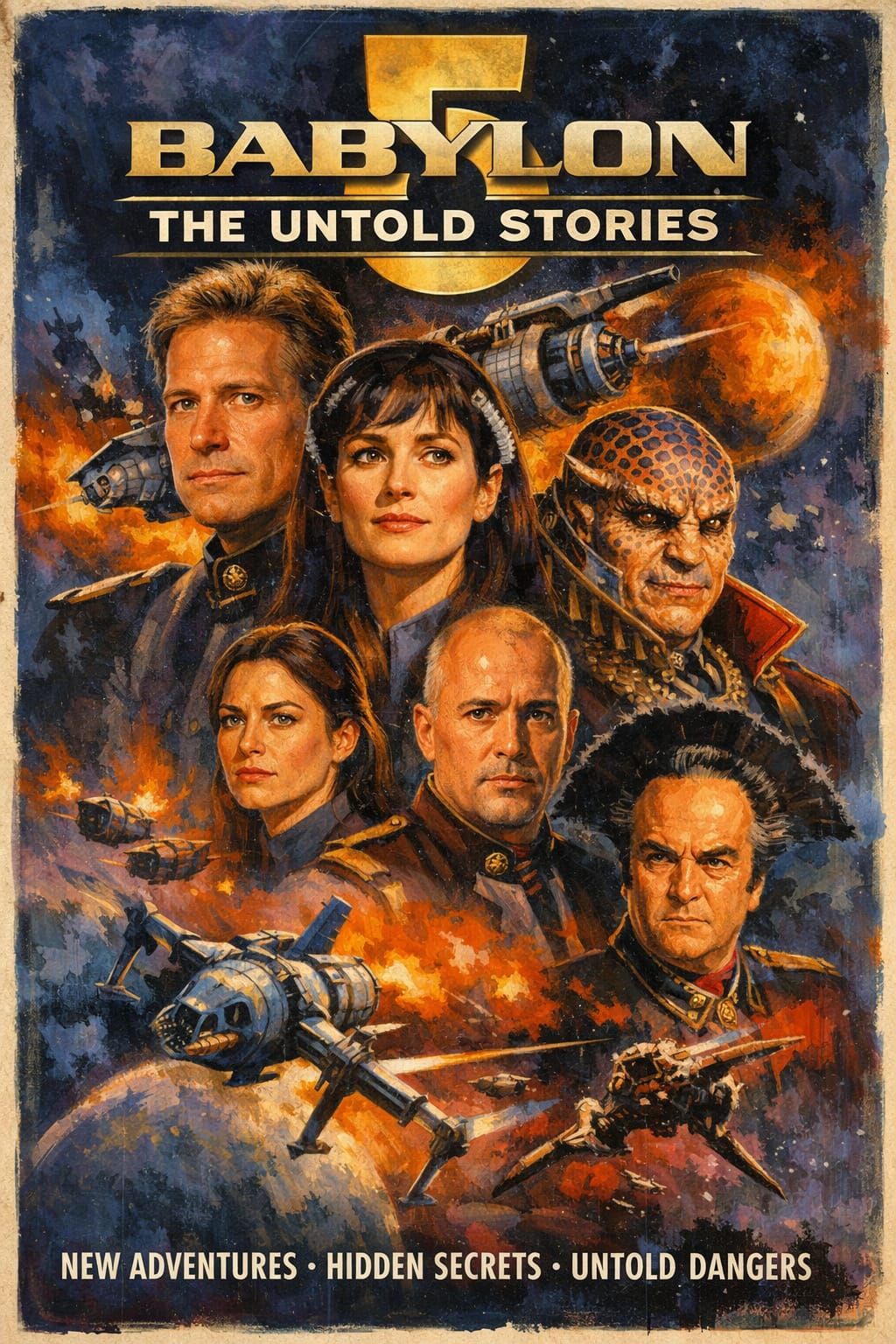 Gouache Movie Poster for Babylon 5: The Untold Stories