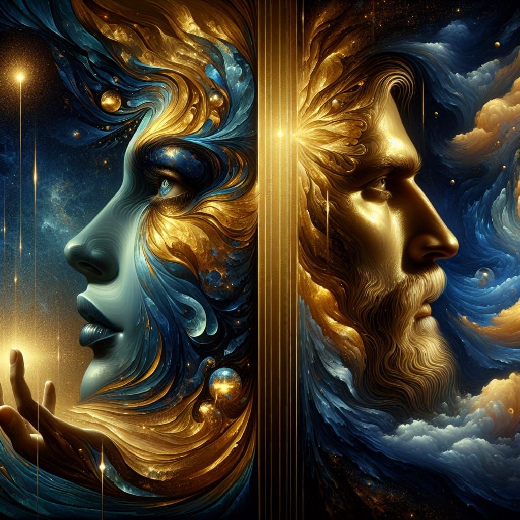 Ethereal Transformation: Mythological Movie Poster in Sci-Fi...