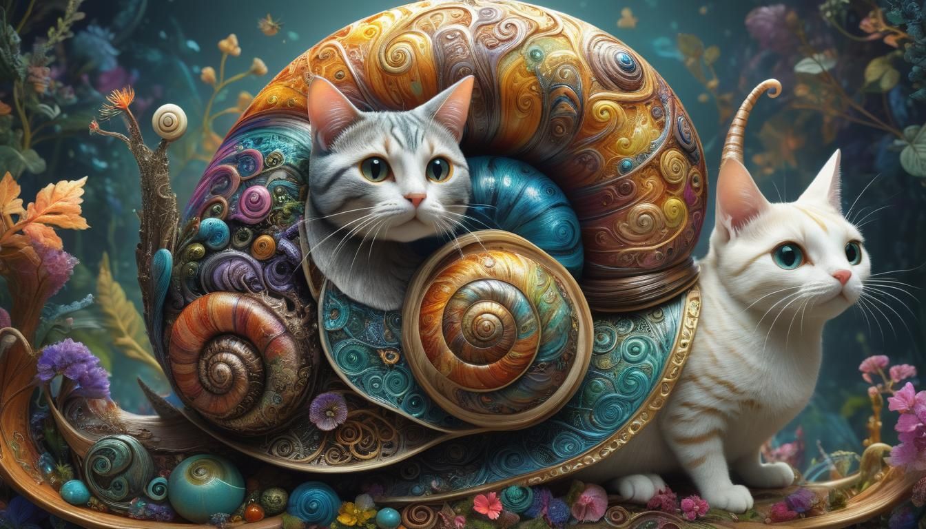 Hybrid snail and cat fusion: