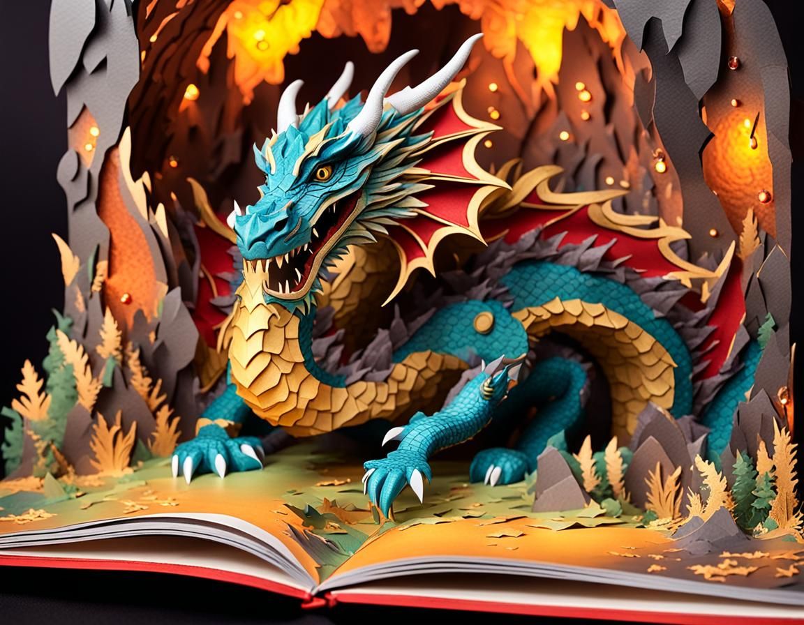 Dragon's Hoard: A 3D Pop-Up Book Illustration