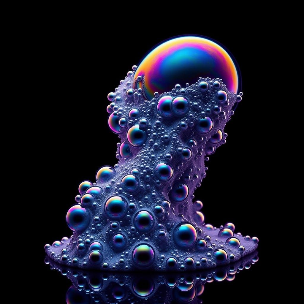 Bioluminescent Alien Orchid Macro Photograph