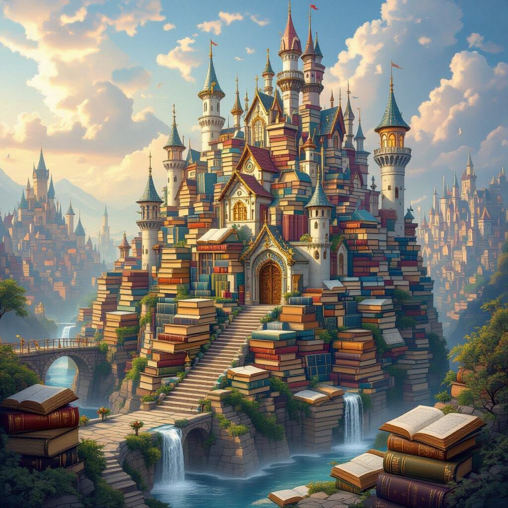 Fantasy City Built Entirely From Books