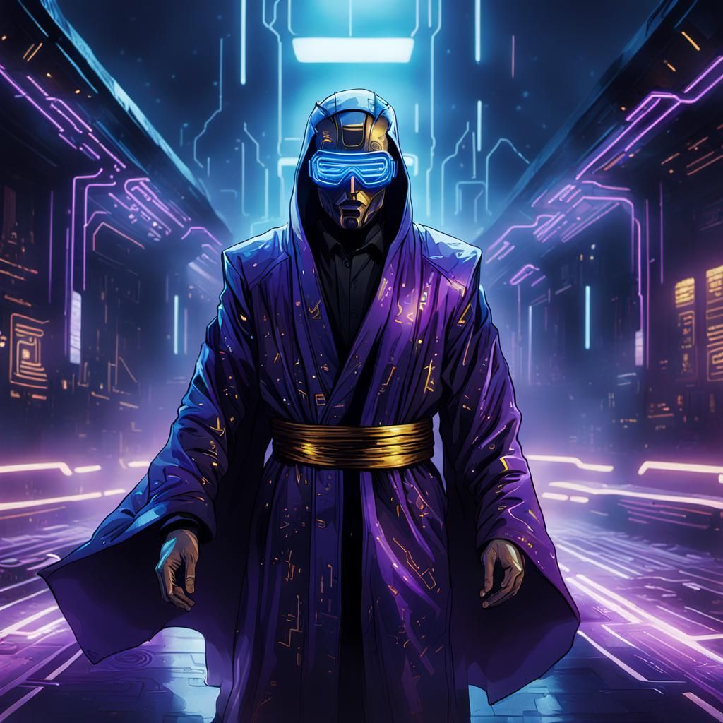 Cyberpunk Psychic in Vibrant Hues