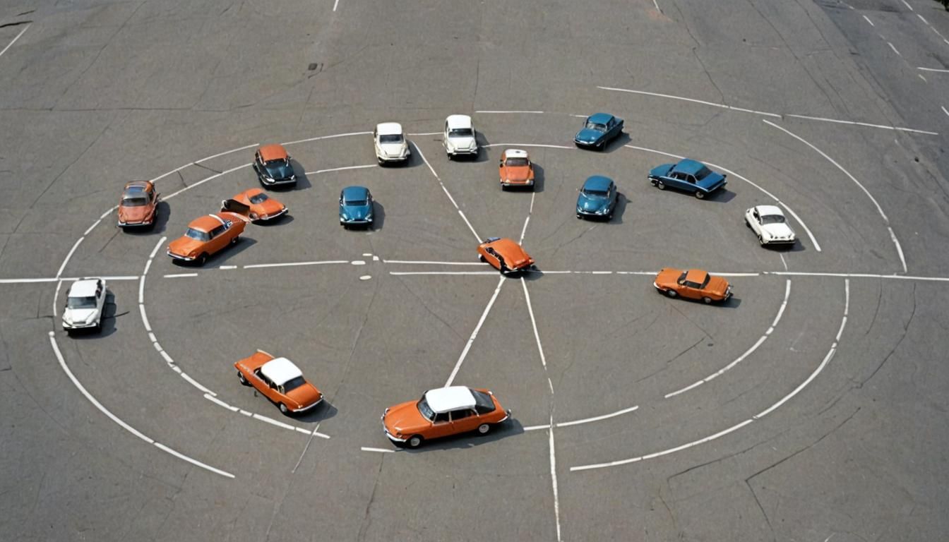 Citroën DS Movie Poster in Blue and Orange Tones