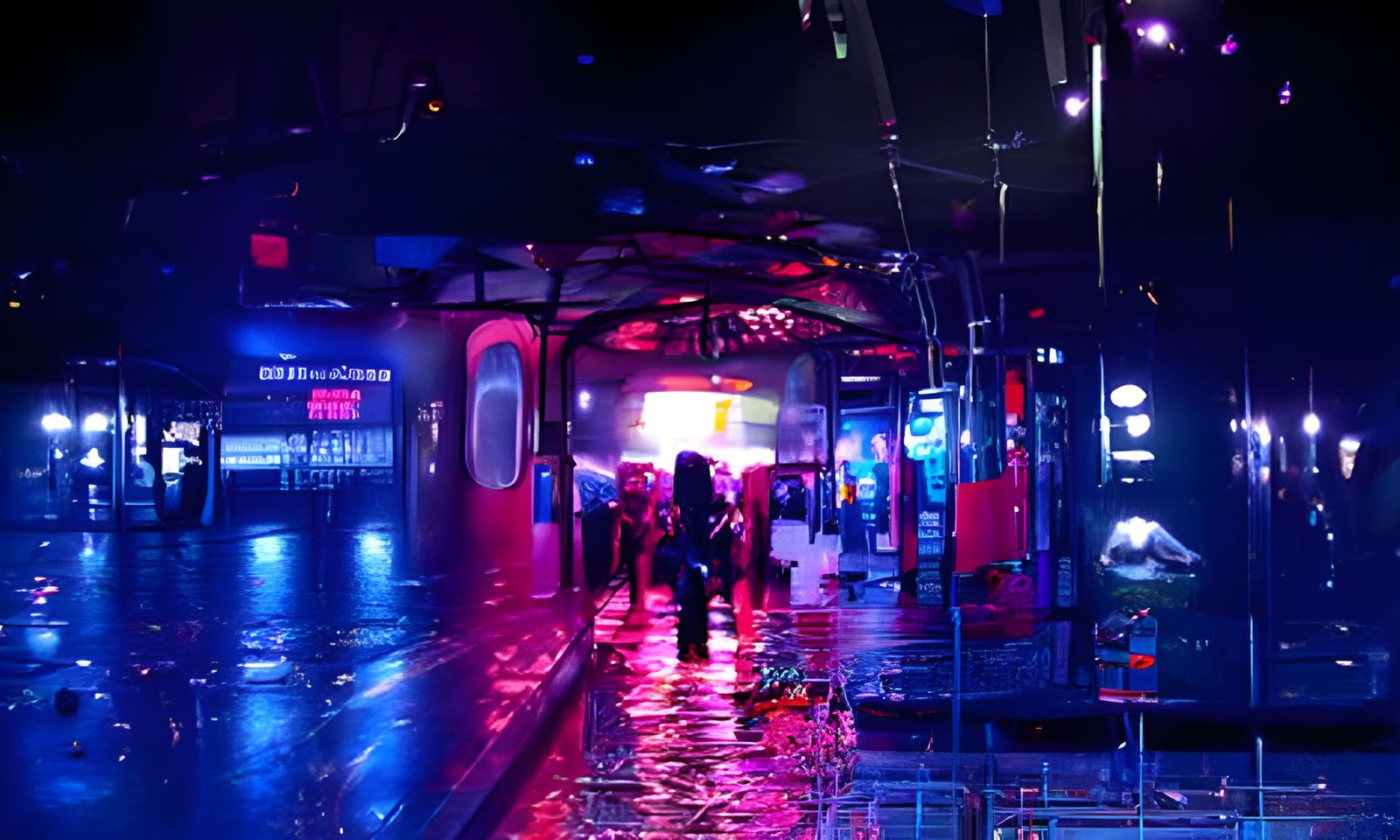 Japanese Cyberpunk Subway Station in Hyperrealism