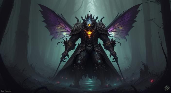 Imp Explosion in Dark Fantasy Forest