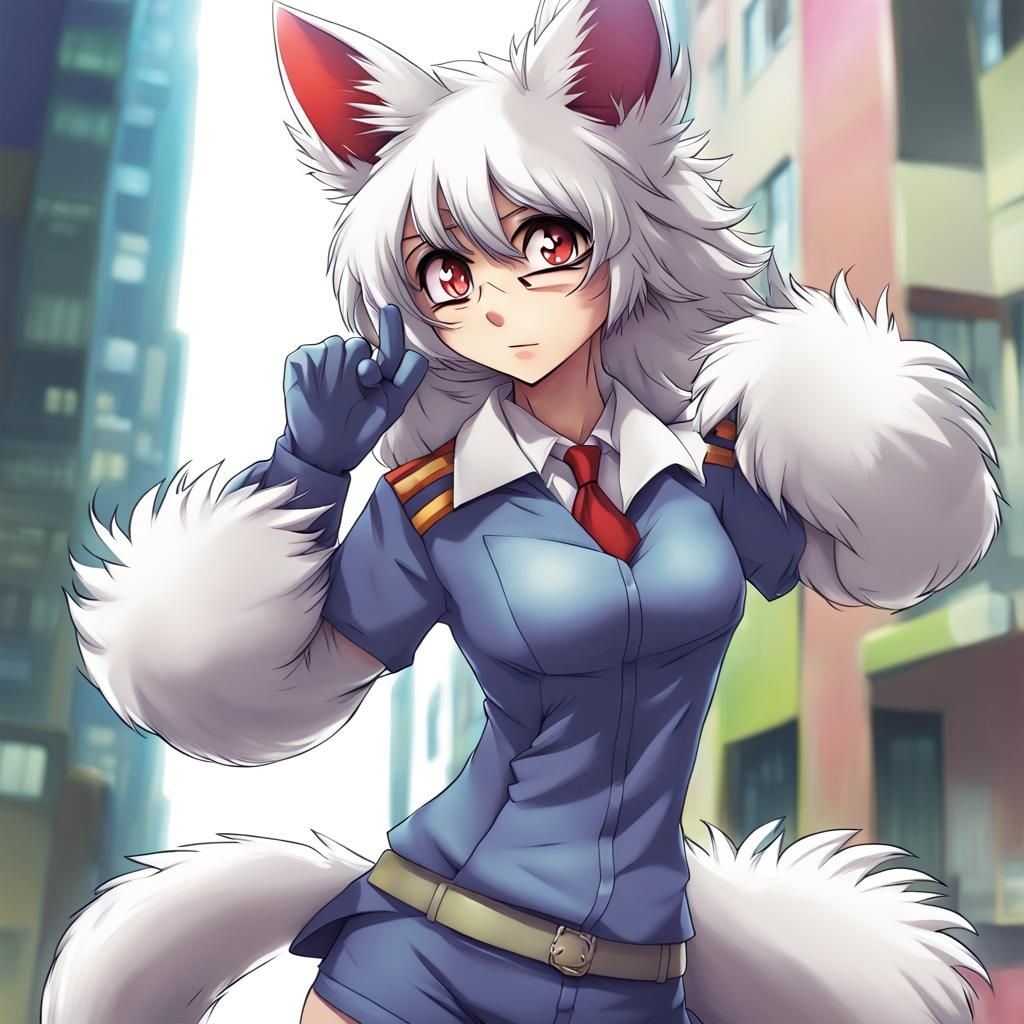 Anime Style Furry Character Illustration