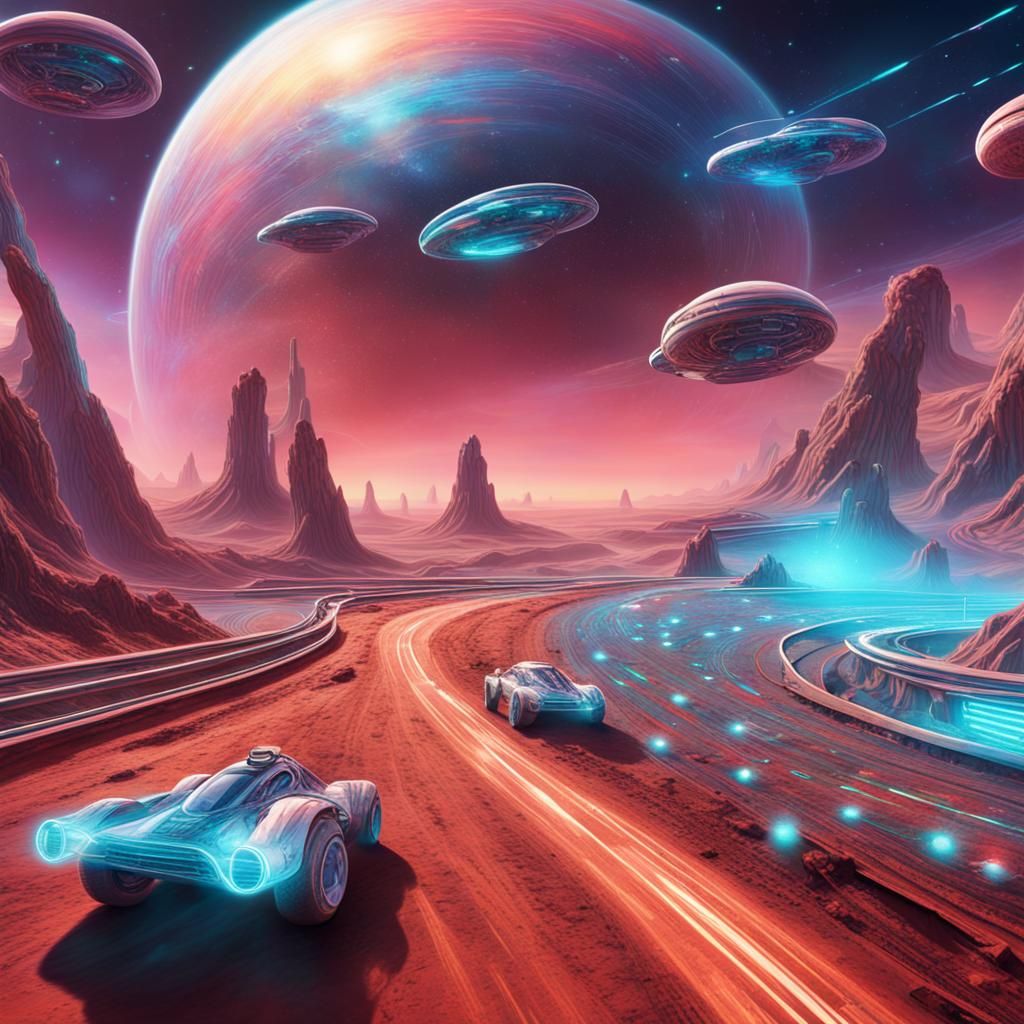 Futuristic Alien Race on Distant Planet