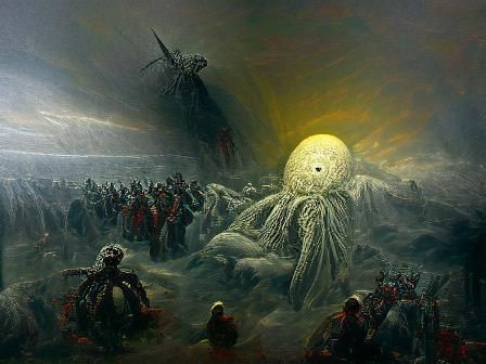 Tiberian Sun Horror in Engraving Style