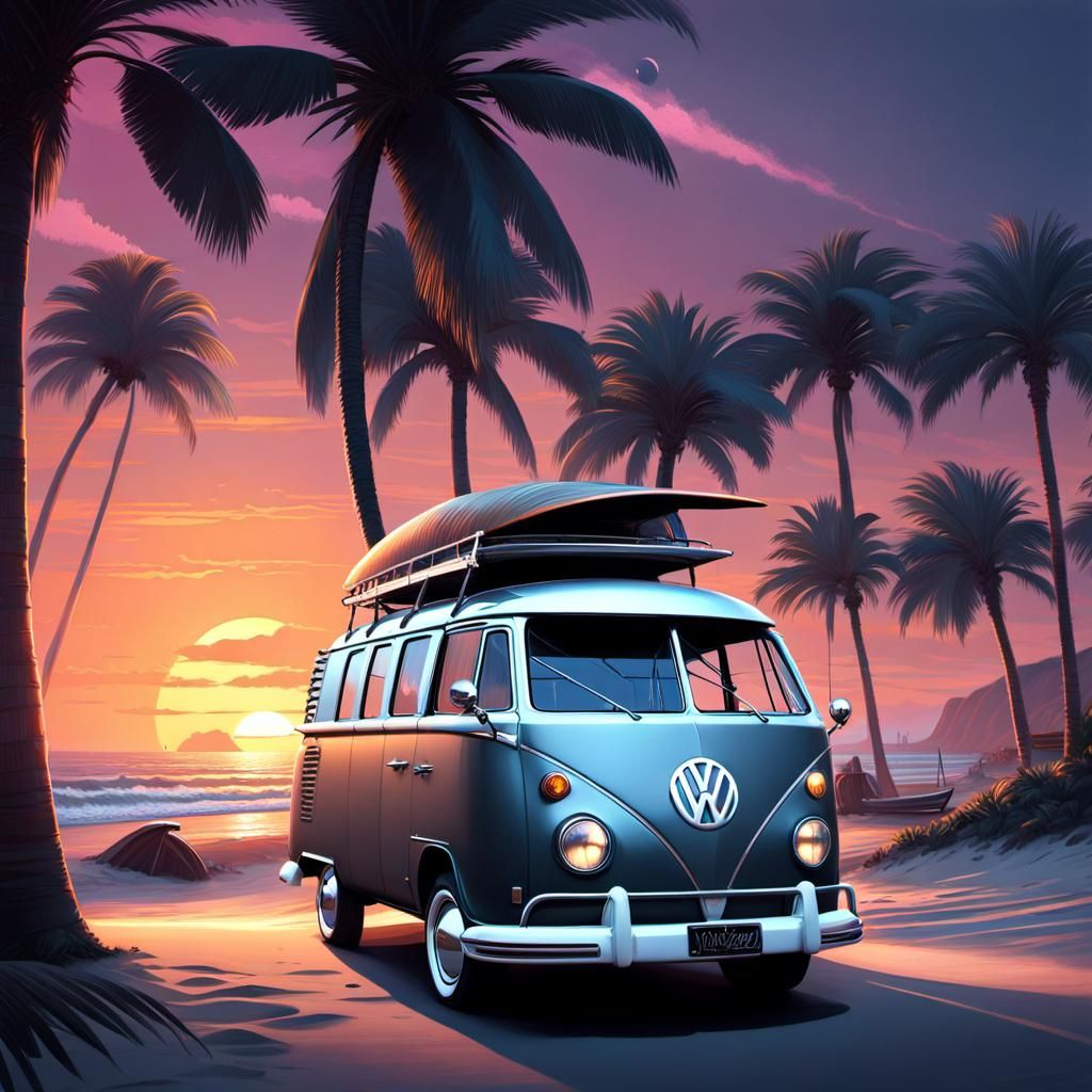 VW T1 At the beach