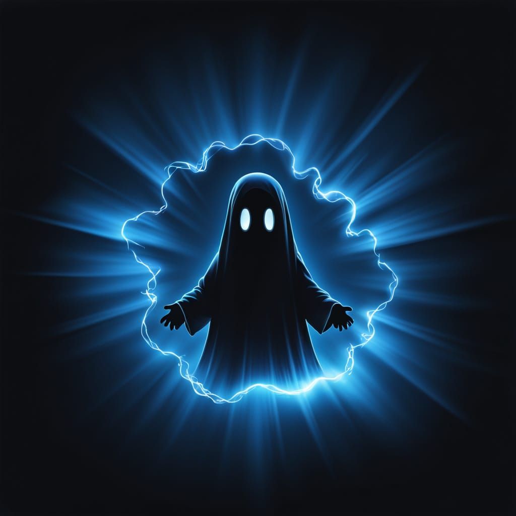 Ghost Shape Formed By Flashlight Beam