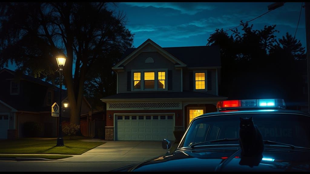 Victorian Nighttime Scene in Edward Hopper Style