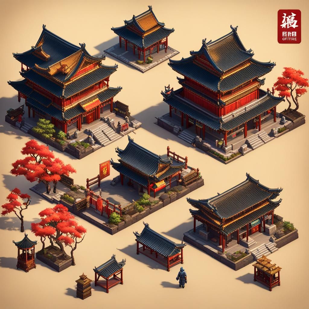 Isometric China Marshal Sprite Asset in 3D