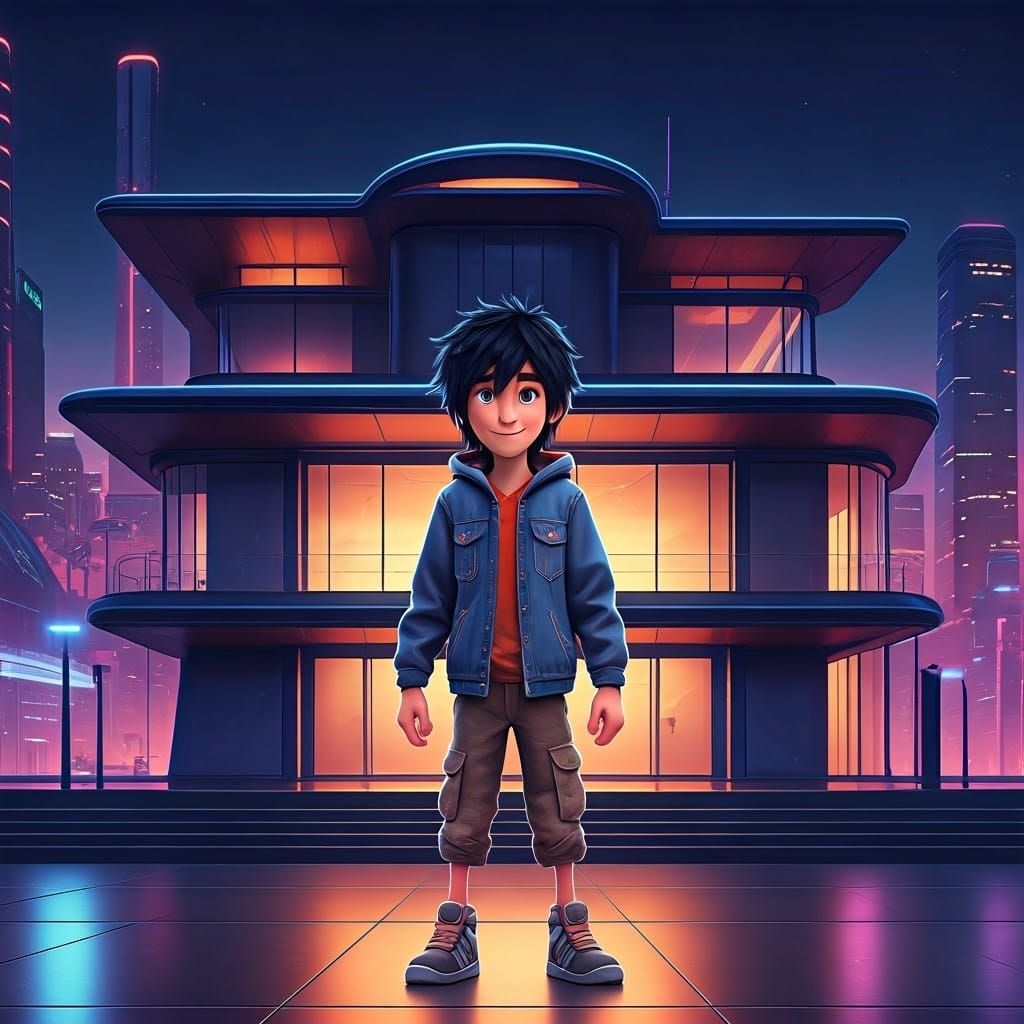 Futuristic House Triumph: 3D Rendered Cinematic Scene